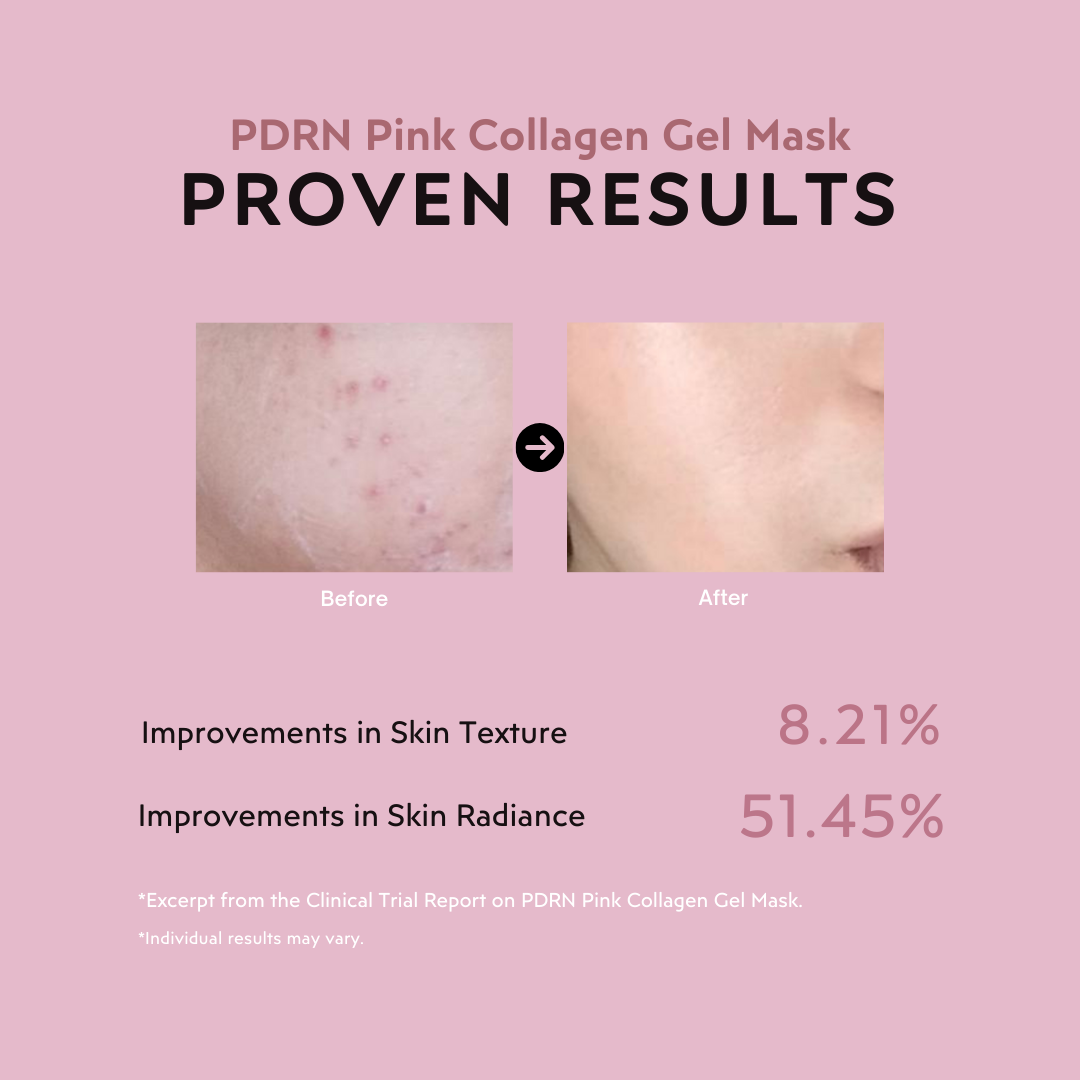 Mascarilla de colágeno PDRN color rosa salmón