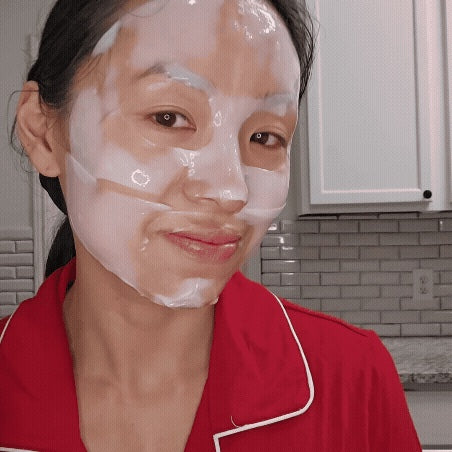 Skin showing through the mask as it absorbs