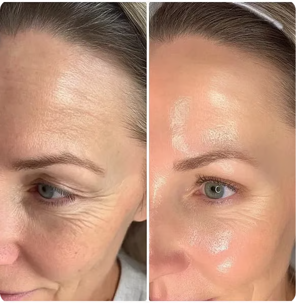 Emily's result with the salmon PDRN mask
