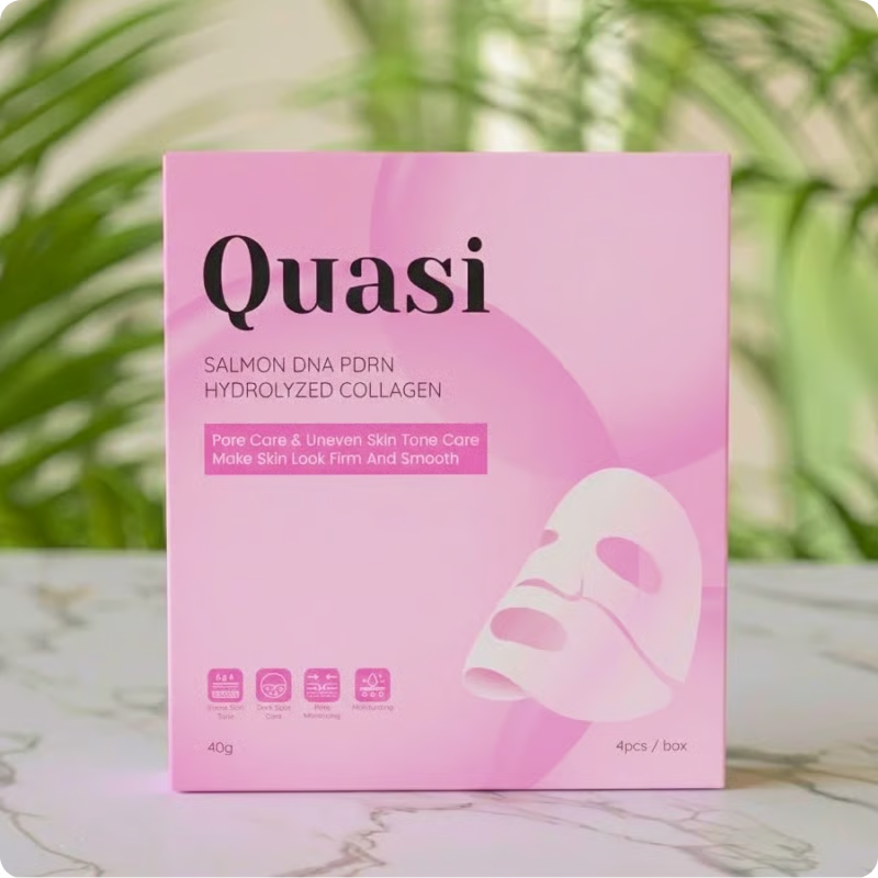 Mask elegantly placed on a bathroom shelf