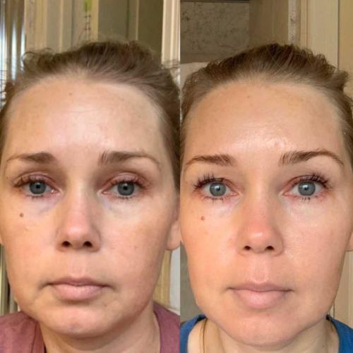 Customer before and after, two months apart