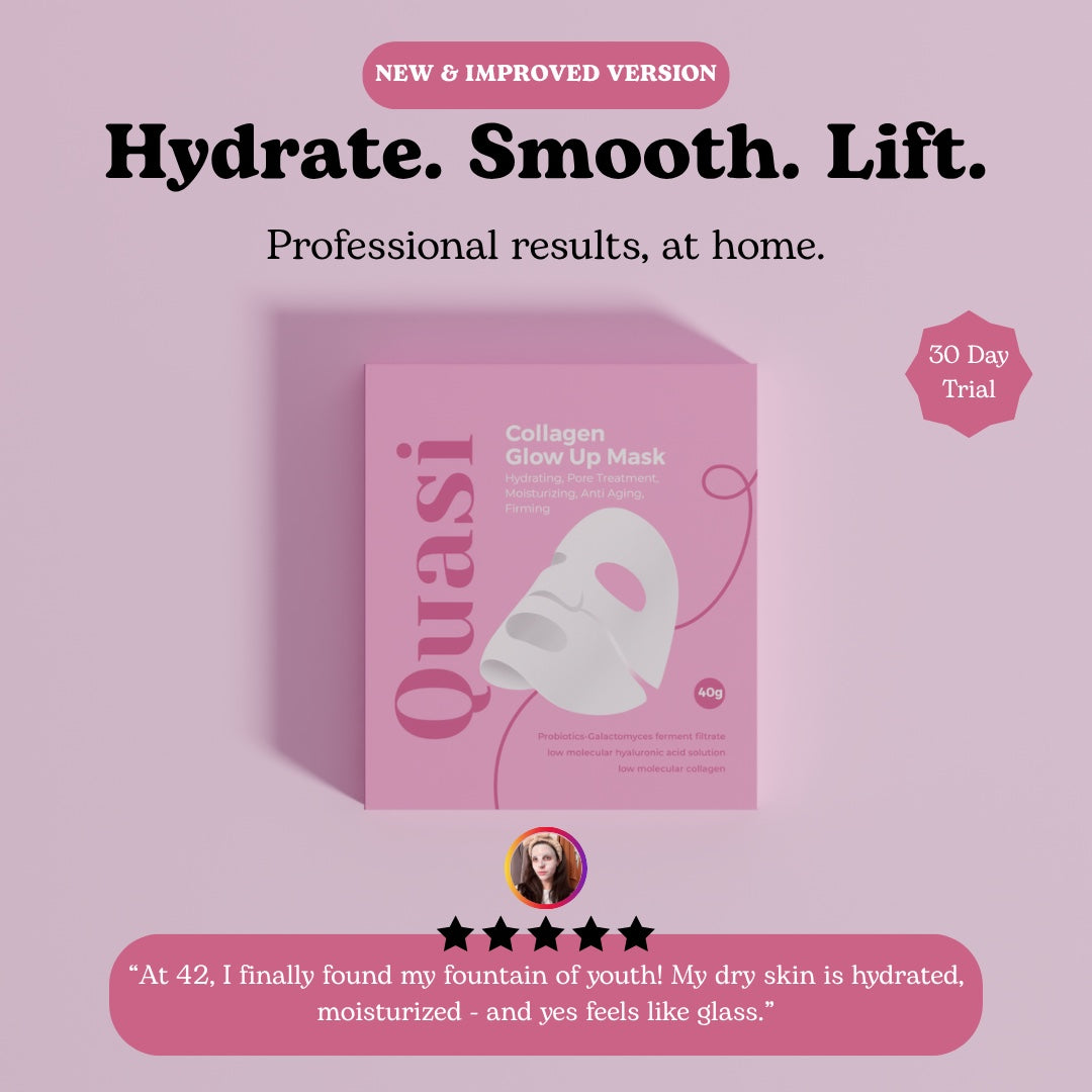 Collagen Glow Up Mask — hydrate, smooth, lift. Professional results, at home.